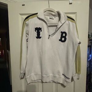 Burberry White Textured Knit Top